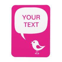say it with your words,cute chick pink Magnet magnets