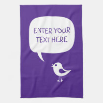 say it with your words,cute chick purple  American kitchen towels