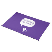 say it with your words,cute chick purple  American placemats