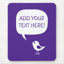 say it with your words,cute chick purple mousepad mousepads