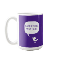 say it with your words,cute chick purple  Mug mugs