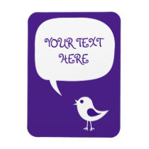 say it with your words,cute chick purple  Premium  magnets