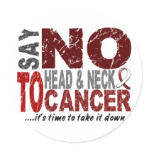 Say NO To Head and Neck Cancer 1 stickers by awarenessgifts Say NO To Head and Neck Cancer 1 stickers