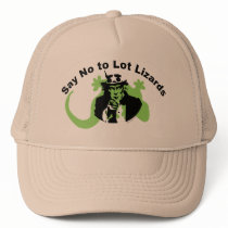 Say No to Lot Lizards Beige Truckers Hat