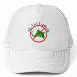Say No to Lot Lizards on White Truckers Hat