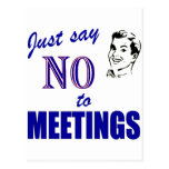 Say No To Meetings Funny Office Humor Post Card