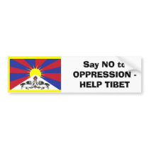 Say NO to OPPRESSION -HELP TIBET bumper stickers