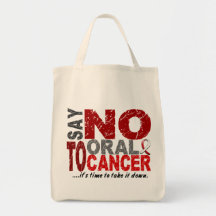 Say NO To Oral Cancer 1 Tote Bags