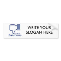 Say No to Santorum Bumper Stickers