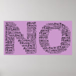 Say No to Violence, Abuse, Drugs, Alcohol, &amp; Fear Posters