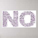 Say No to Violence, Abuse, Drugs, Alcohol, &amp; Fear Poster