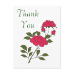 Say Thank You with a Japanese Roses Postcard Say Thank You with a Japanese Roses Postcard