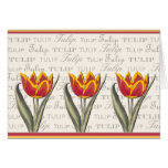 Say Thank You With Tulips - Vintage Style Design Greeting Card