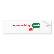 SaySomethinginWelsh bumper stickers by SSIWelsh SaySomethinginWelsh bumper stickers