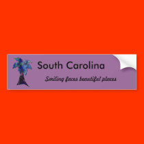 SC palmetto smiling faces bumper stickers by lissame73 SC palmetto smiling faces bumper stickers
