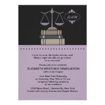 Scale of Justice Mauve, Law School Invitation