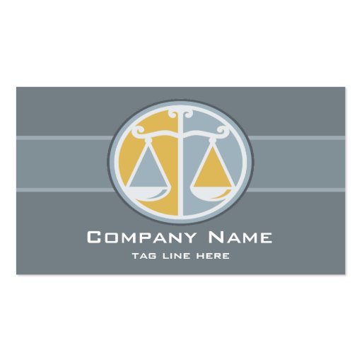 Scales of Justice Attorney Business Card