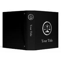 Scales of Justice Vinyl Binder