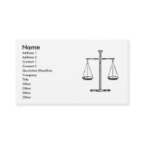 Scales of Justice business cards