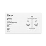 Scales of Justice Business Cards
