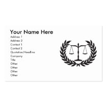 Scales of Justice business card business cards