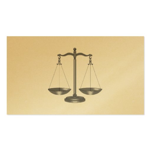 Scales of Justice Business Card (back side)