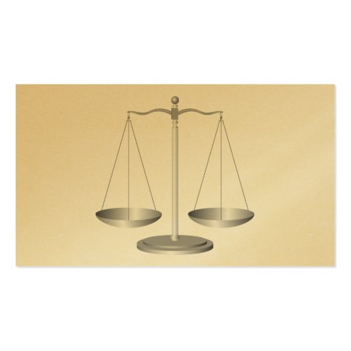 Scales of Justice Business Card Templates (back side)