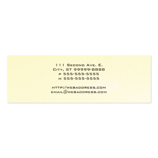 Scales of Justice Business Cards (back side)