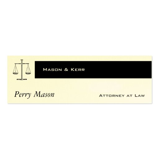 Scales of Justice Business Cards (front side)