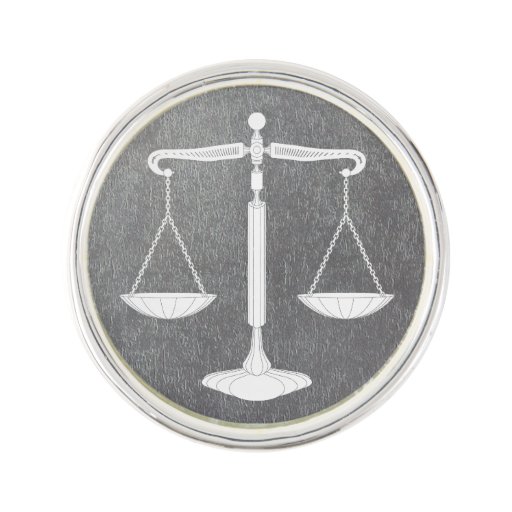 Scales of Justice Elegant Lapel Pin Zazzle