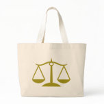 Scales of Justice - Gold Canvas Bag