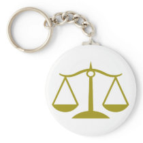 Scales of Justice - Gold keychains