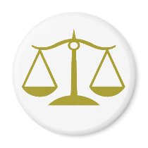 Scales of Justice - Gold magnets