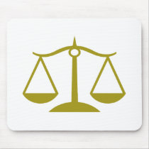 Scales of Justice - Gold mousepads