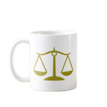 Scales of Justice - Gold mugs