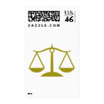 Scales of Justice - Gold Postage Stamp