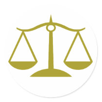 Scales of Justice - Gold stickers