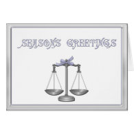 Scales of Justice Holiday Greeting Greeting Card