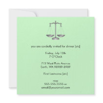 Scales of Justice Custom Invitation