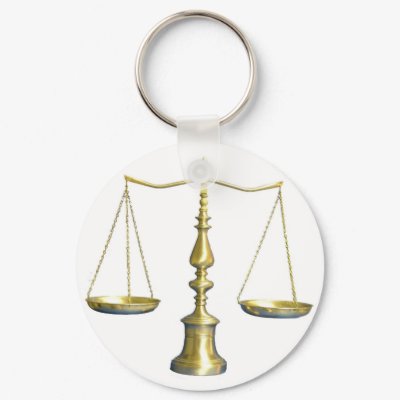 Scales of Justice Key Chain by Firecrackinmama
