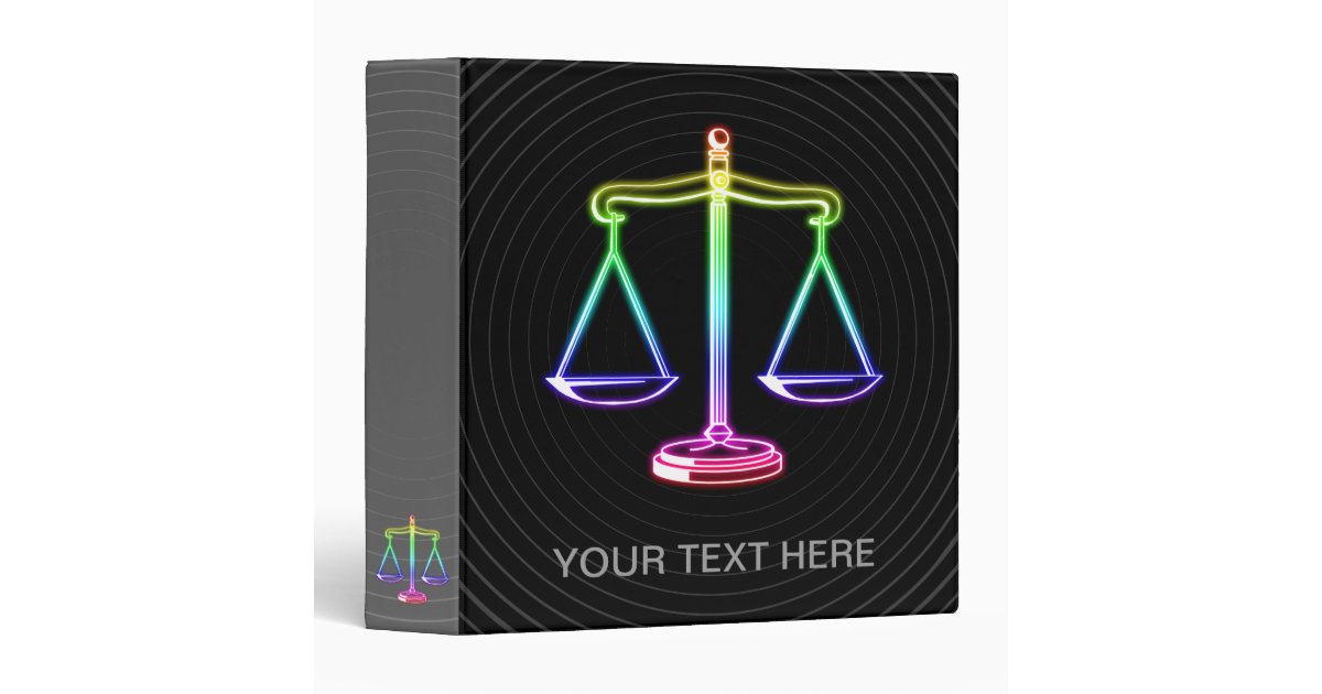 Scales of Justice law binder Zazzle