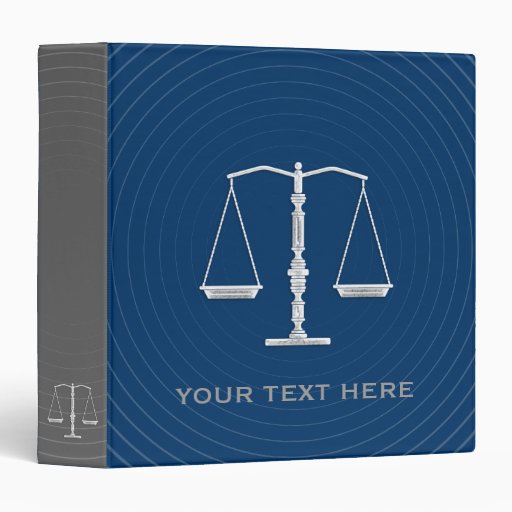 Scales of Justice law binder Zazzle