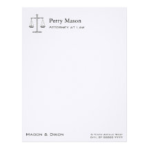 Scales of Justice Letterhead Design