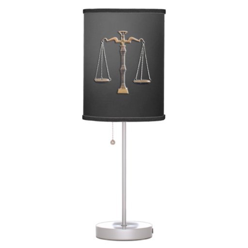 Scales of Justice on Ebony Desk Lamp Zazzle