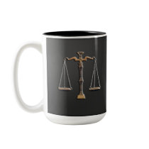 Scales of Justice on Ebony - PERSONALIZE IT! mugs by AYellowRose Scales of Justice on Ebony - PERSONALIZE IT! mugs