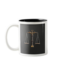 Scales of Justice on Ebony - PERSONALIZE IT! Mug
