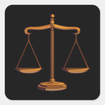 Scales of Justice - Square Sticker