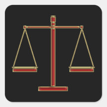 Scales of Justice - Square Sticker