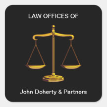 Scales of Justice - Square Sticker