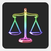 Scales of Justice - Square Sticker